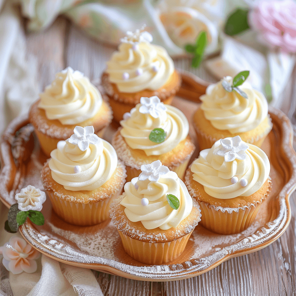 Light Hokkaido Chiffon Cupcakes topped and filled with whipped cream