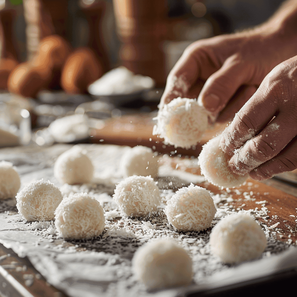 Mixing and Forming Coconut Balls