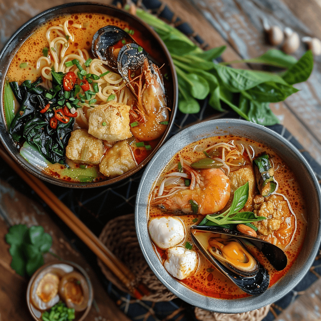 Delicious and authentic Laksa Noodle Soup recipe, a flavorful Southeast Asian dish.