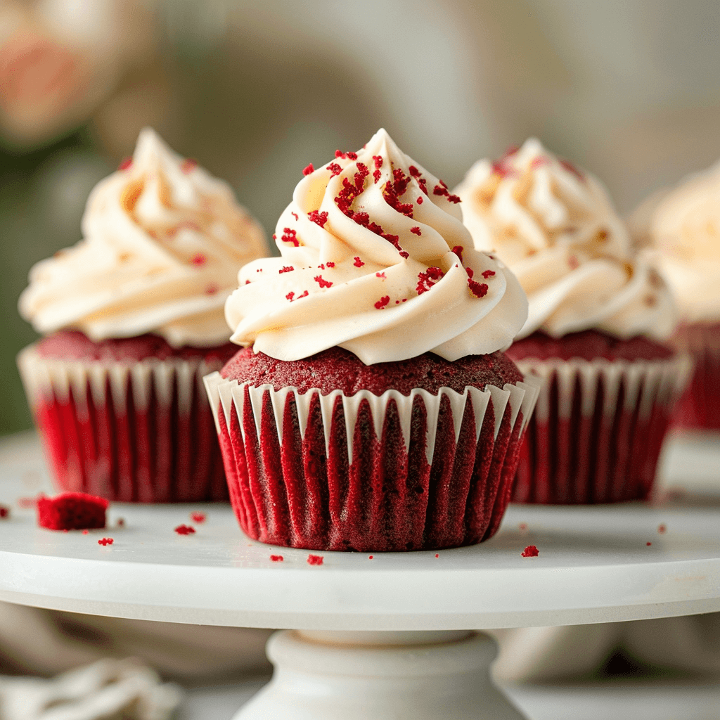 Festive Red Velvet Cupcake decorations