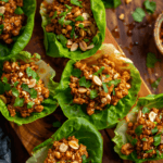 Delicious and vibrant chicken lettuce wraps recipe, ready to eat.