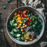 Fresh and colorful Chickpea Salad in a bowl