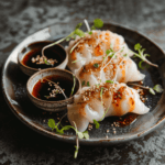 rice paper dumpling serving