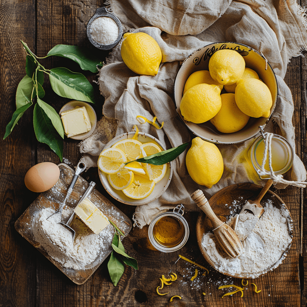ingredients for homemade lemon bars