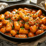 Delicious and spicy Tteokbokki (Korean Rice Cakes) ready to eat.