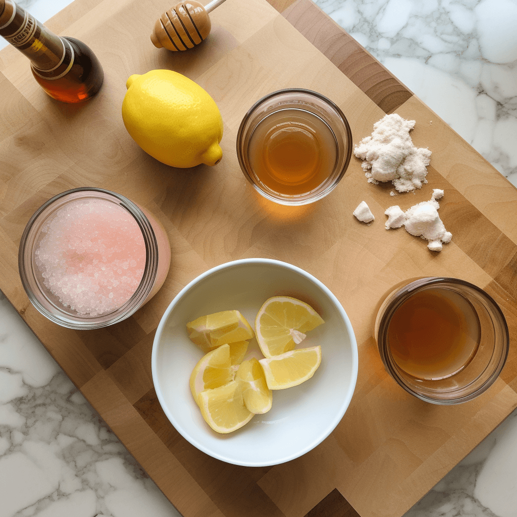 Ingredients for Japanese Pink Salt Wellness Drink
