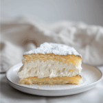 slice of cloud cake served