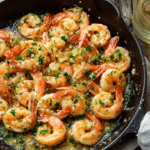 Easy garlic butter shrimp scampi recipe — 20-minute weeknight dinner with lemon, white wine, and fresh parsley in a cast iron skillet Easy garlic butter shrimp scampi recipe — 20-minute weeknight dinner with lemon, white wine, and fresh parsley in a cast iron skillet