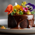 Whole Gluten-Free Chocolate Cake with ganache frosting.