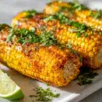 Wingstop cajun corn copycat with buttery spice coating in a rustic bowl